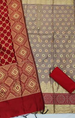 Dark-beige jacquard cotton salwar 2