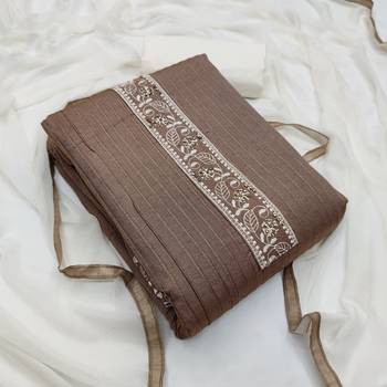 Brown embroidered cotton salwar 1