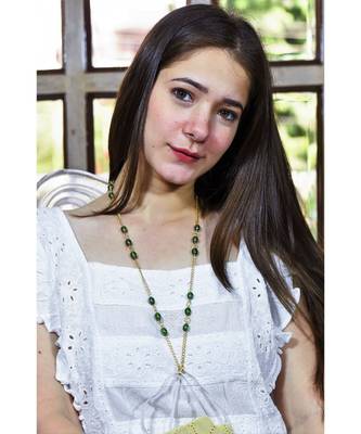 TWIST Lustre Green Necklace Mask Chain Eyeglass Chain 2