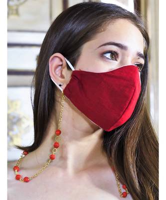 TWIST Coral Glass Necklace Mask Chain Eyeglass  Chain 1