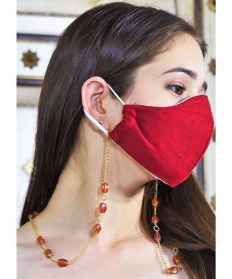 TWIST Cognac Necklace Mask Chain Eyeglass Chain 1