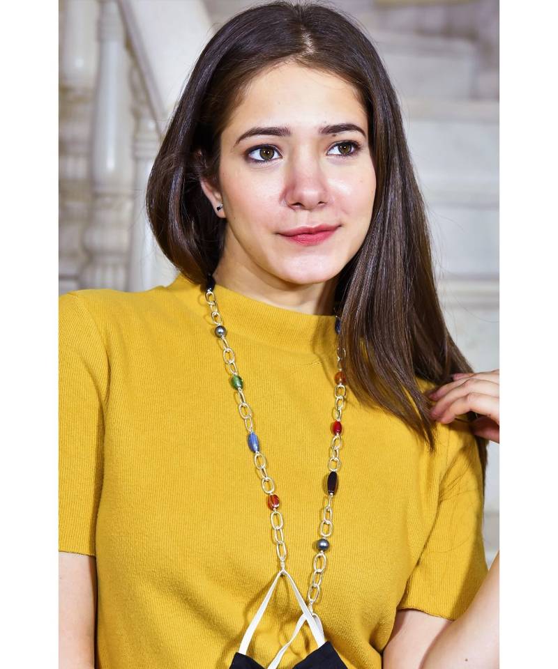 COUTURE Multi Color SILVER Necklace Mask Chain Eyeglass Chain