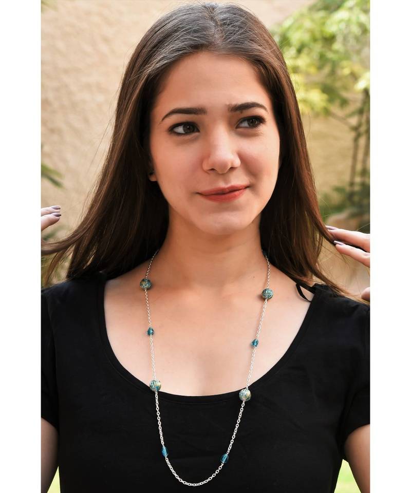 PAINTBALL Aqua Necklace  Mask Chain Eyeglass Chain