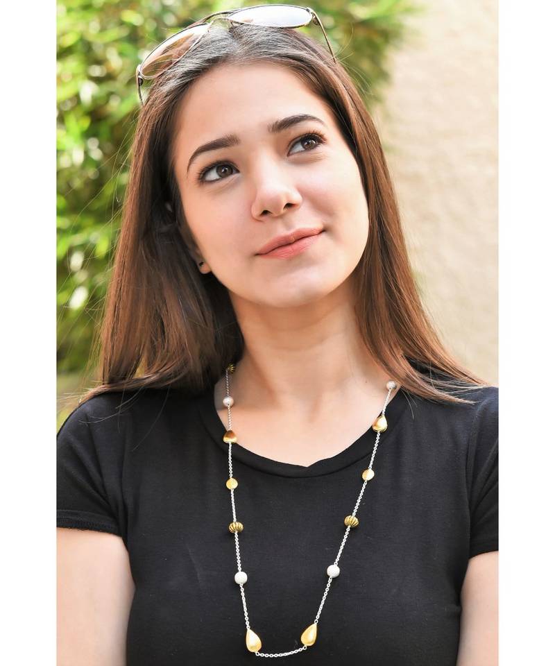 EXOTICA Accents SILVER Necklace  Mask Chain Eyeglass Chain