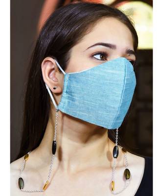 FOREVER Lustre Metallic, Gold Accents Necklace Mask Chain Eyeglass Chain 1