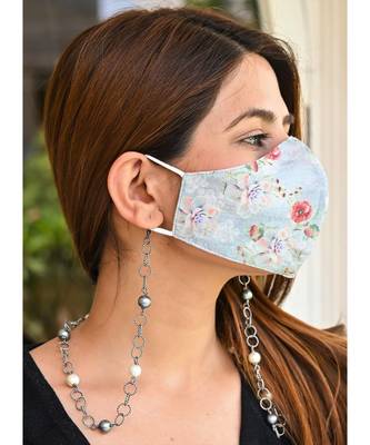 Black & White Pearl  Rope Necklace Mask Chain Eyeglass Chain 1