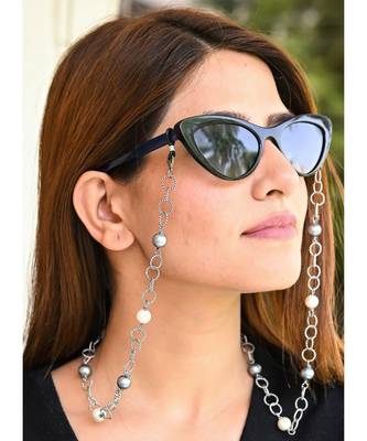 Black & White Pearl  Rope Necklace Mask Chain Eyeglass Chain 3