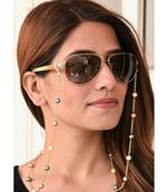 URBAN 8MM  Multi  Pearl Gold Chain Necklace Mask Chain Eyeglass Chain