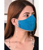 URBAN  8MM Multi  Pearl Silver Chain Necklace Mask Chain Eyeglass Chain