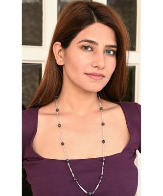 GLIMMER Black Pave  Necklace Mask Chain Eyeglass Chain 4
