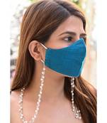 HEERA MOTI 2 Line White Pearl Necklace Mask Chain Eyeglass Chain