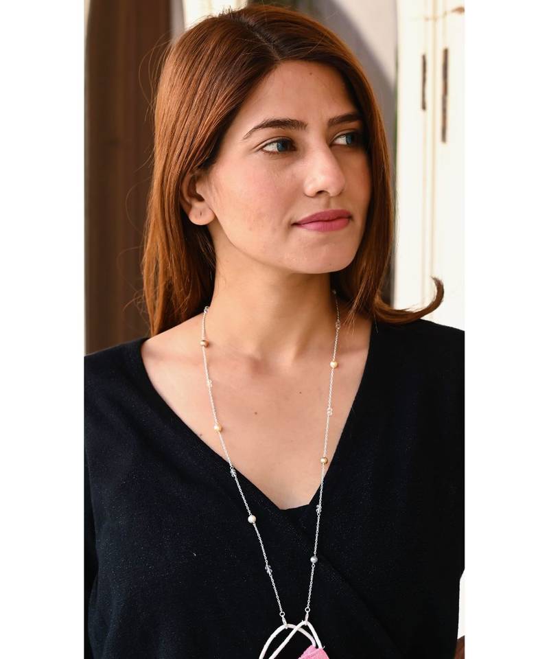 HEERA MOTI Multi Pearl Necklace Mask Chain Eyeglass Chain