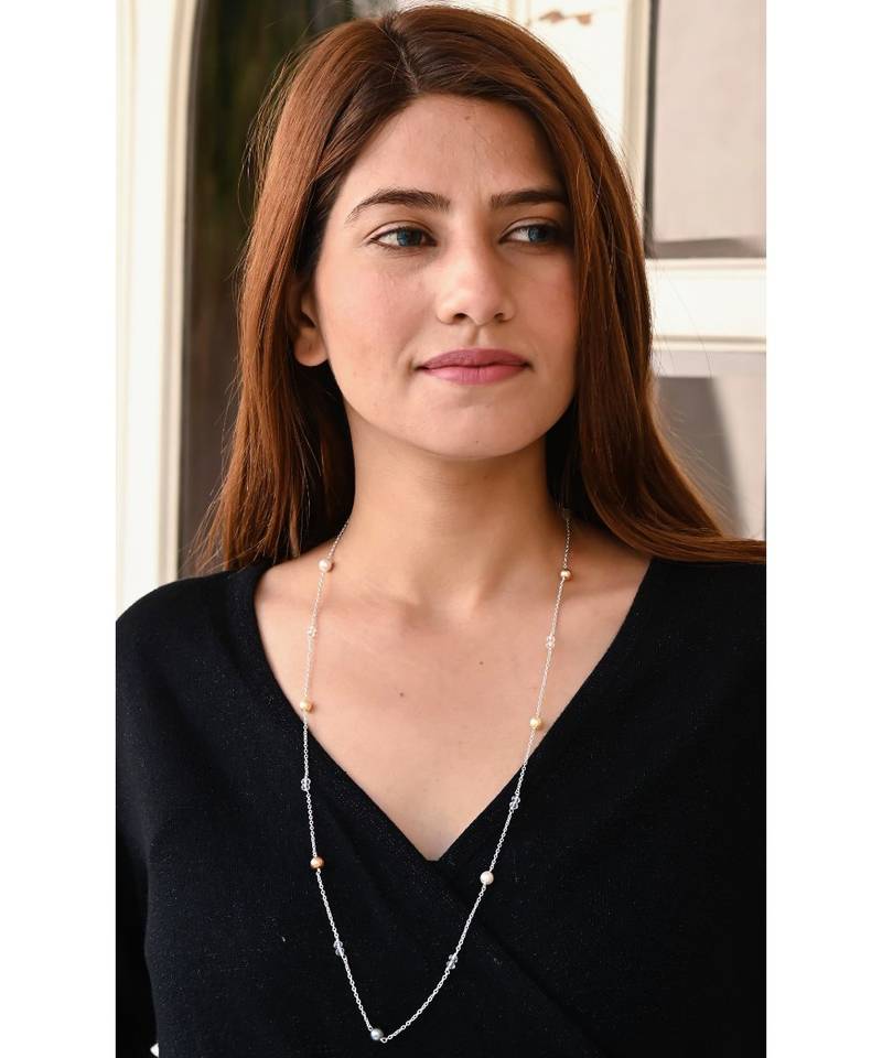 HEERA MOTI Multi Pearl Necklace Mask Chain Eyeglass Chain