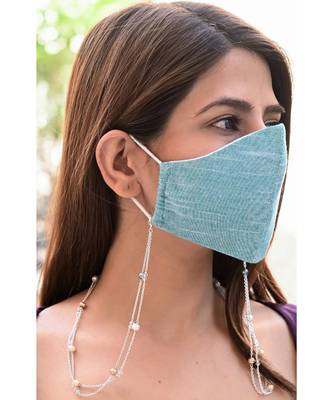 HEERA MOTI 2 Line Multi Pearl Necklace Mask Chain Eyeglass Chain 1