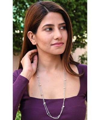 HEERA MOTI 2 Line Multi Pearl Necklace Mask Chain Eyeglass Chain 3