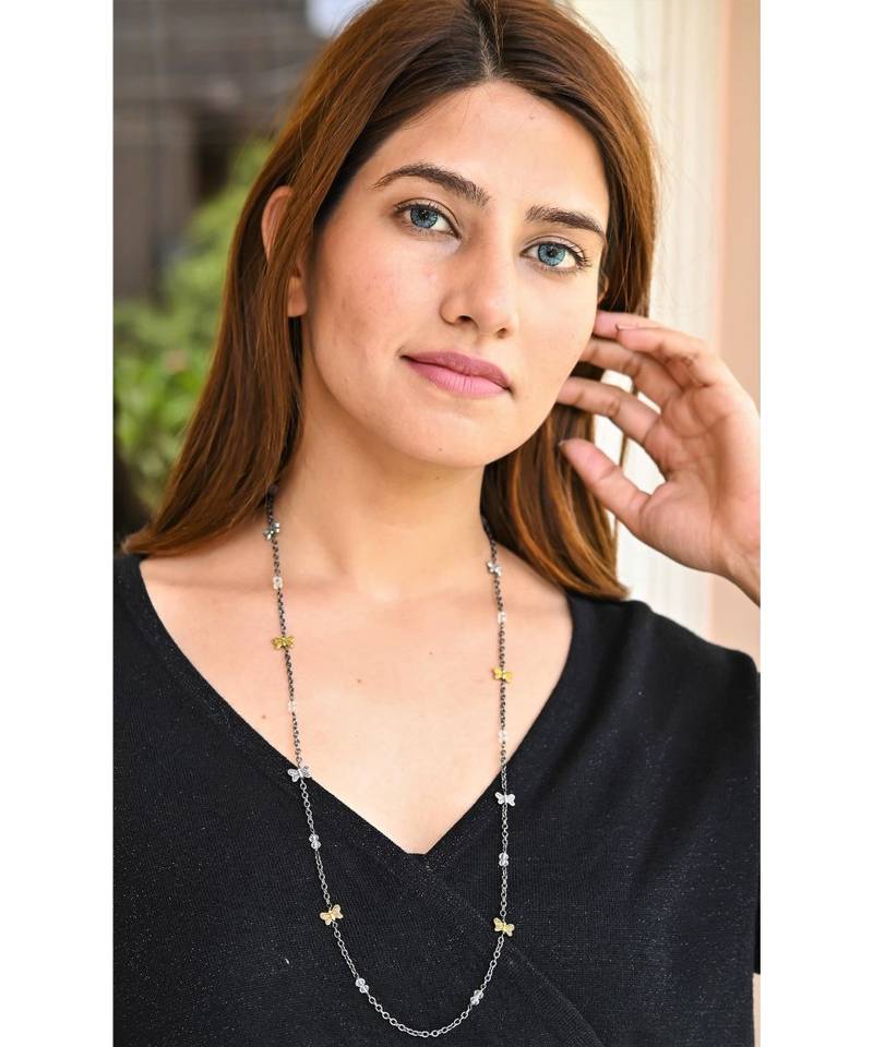 MAGICAL BUTTERFLIES  Black Chain Necklace Mask Chain Eyeglass Chain