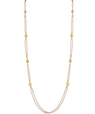 DUO Onyx Glass Beads, Gold Accents Necklace Mask Chain Eyeglass  Chain 1