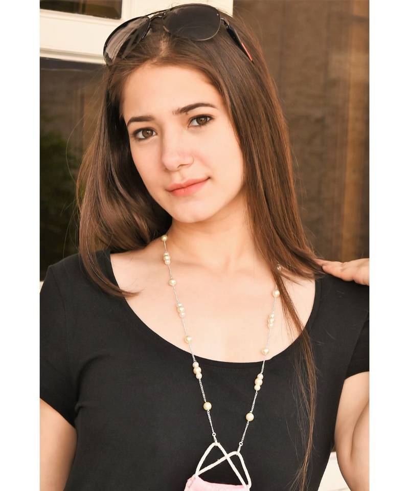 TRIO White pearls Necklace Mask Chain Eyeglass  Chain