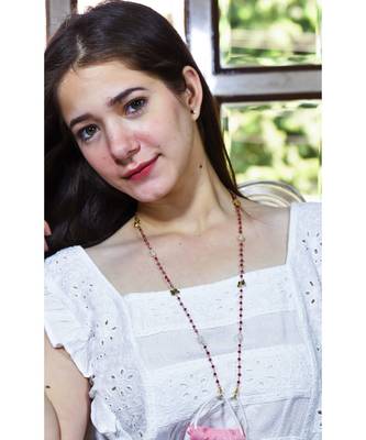 BUTTERFLY  Strawberry Beads Necklace Mask Chain Eyeglass  Chain 2