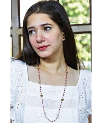 BUTTERFLY  Strawberry Beads Necklace Mask Chain Eyeglass  Chain 3