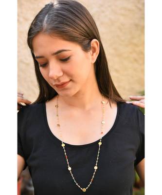 Multi Crystal Beads DISC Necklace Mask Chain Eyeglass  Chain 1