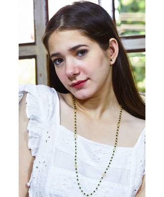 Emerald Green Crystal Necklace Mask Chain Eyeglass Chain 3