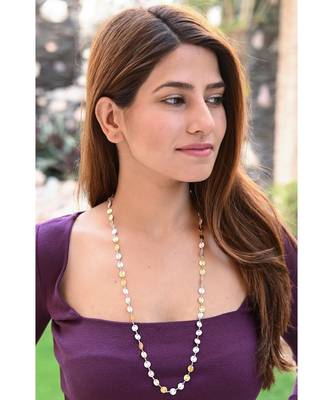 SHIMMER  Two Tone DISC Chain  Necklace  Mask Chain Eyeglass Chain 4