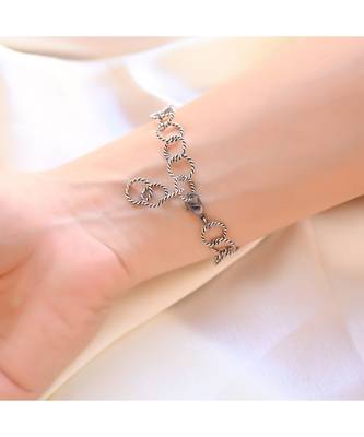 TWIST  Chain Antique Silver  Bracelet 2