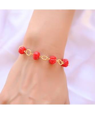 TWIST Coral Glass Bracelet 1