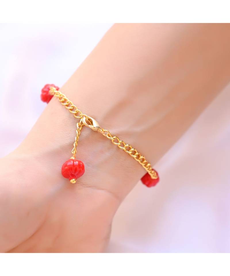 TWIST Coral Glass Bracelet