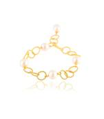 Golden ROPE Pearl  Bracelet