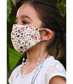 CRACKLE Necklace Mask Chain Eyeglass Chain with Pale Green beads  KIDS