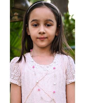 PINKIE , White Beads Necklace Mask Chain Eyeglass Chain  KIDS 4