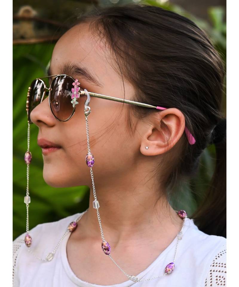 LAVENDER PAINT Beads Necklace Mask Chain Eyeglass Chain  KIDS