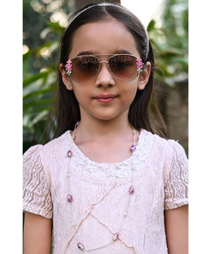 LAVENDER PAINT Beads Necklace Mask Chain Eyeglass Chain  KIDS