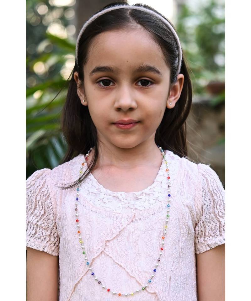 RAINBOW Chain with pearls Necklace Mask Chain Eyeglass Chain  KIDS