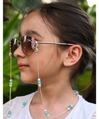 Whimsical Blue TRIO Necklace Mask Chain Eyeglass Chain  KIDS 1