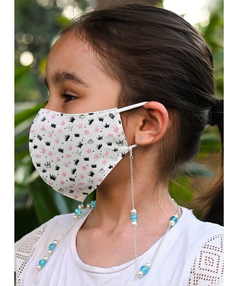 Whimsical Blue TRIO Necklace Mask Chain Eyeglass Chain  KIDS