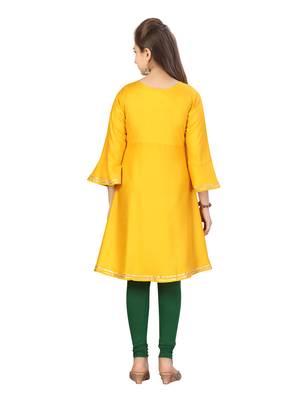 Yellow plain cotton kids-tops 4