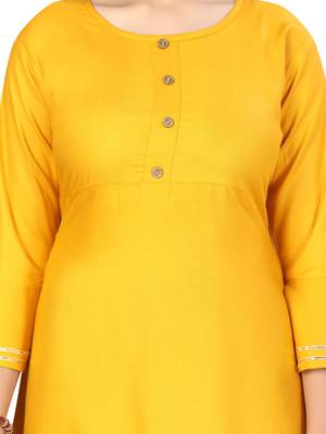 Yellow plain cotton kids-tops 5