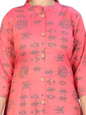 Red printed cotton kids-tops 5