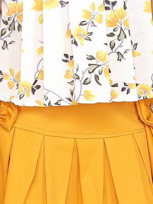 White plain blended cotton girls-top-bottom 5