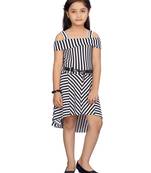 Black plain blended cotton kids-frocks