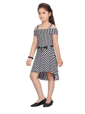 Black plain blended cotton kids-frocks 3