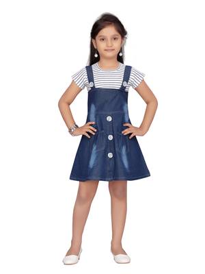 White hand woven cotton kids-frocks 1