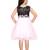 Pink embroidered net kids-frocks