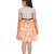 Orange printed pure cotton kids-frocks
