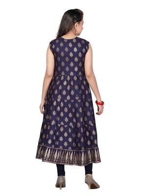Red printed cotton girls-top-bottom 4