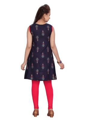 Blue printed pure cotton girls-top-bottom 4
