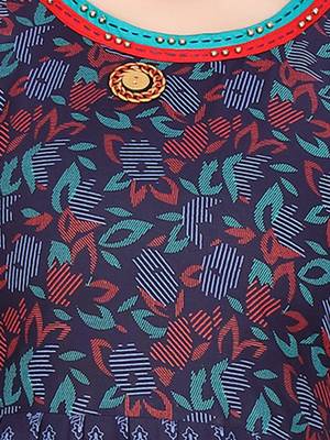 Blue printed cotton kids-tops 5